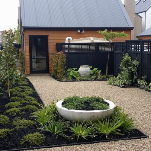 path using permeable paving