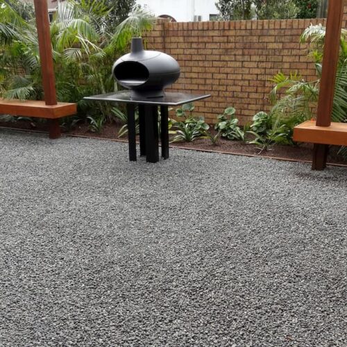 Natural paving patio application