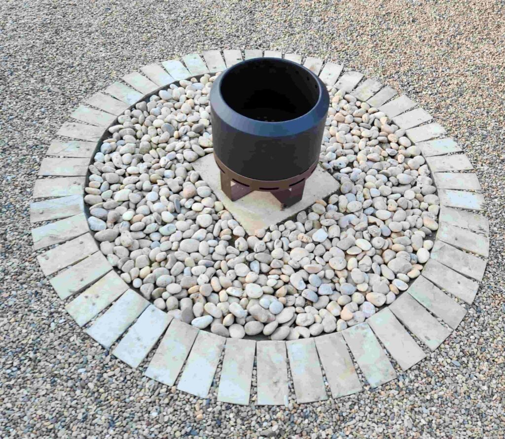Fire Pit - permeable paving